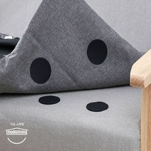 [modooliving]미끄럼방지 침대 소파 매트 방석 쿠션 원형 벨크로, 검정색set
