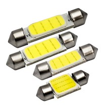 1x Festoon LED COB 신호 전구 31mm 36mm 39mm 41mm C5W LED 자동차 인테리어 독서 등 12V 7000K 흰색 역방향 번호판 램프, 02 36mm