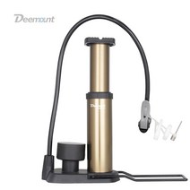 LUMET 디마운트 휴대용 미니 발펌프 자전거 공기주입기 농구공 축구공 물놀이 튜브 (746249EA), 1개, 골드