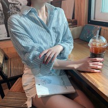 여리여리 파스텔 스트라이프 데일리 남방
