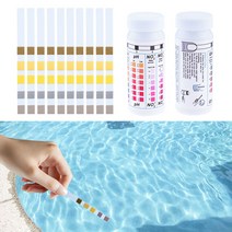 PH 측정기 수분 염도 염소 토양 산도 수족관 수질 테스터 SPA 수영장용 다목적 테스트 스트립 물 용지 5 in 1 50 스트립병