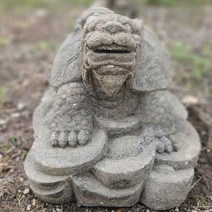 행운갤러리 용거북이 조각상 용귀거북이 풍수 조형물 블랙스톤 조경 동물모형 재물 행운 가든 정원 연못 마당꾸미기 포토존 공원조성, 그린스톤