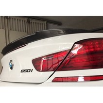 bmw 6 시리즈 쿠페 2 도어 m6 f06 f12 f13 640i 650i 스포일러 12-16 리얼 카본 파이버frp v 스타일 리어 트렁크 윙 액세서리, 4도어 탄소 섬유
