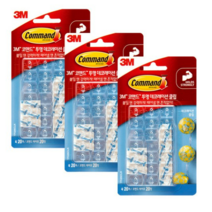 3M 코맨드 투명 데코레이션 클립 20p, 9개입