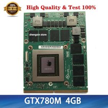 컴퓨터사운드카드 외장 사운드카드 기존 GTX780M Dell M18X R2 R3 R4 M17X R5 GTX 780M GDDR5 4GB N14EGTXA2 VGA 디스플레이 그래픽 카