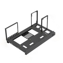 컴퓨터케이스 본체 오픈형 채굴 미니 저소음 PC 케이스 D 컴퓨터 마더보드 랙 성격 - 오픈 섀시 수직 오버클럭 오픈 알루미늄 프레임 섀시 랙, 검은색