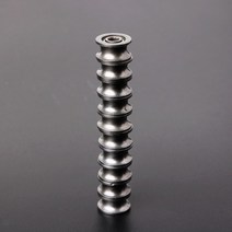 10 PCS U624ZZ 1.8mm U 홈 가이드 풀리 밀봉 레일 볼 베어링 4x13x7mm, 회색