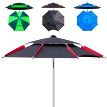 2중 팔각 대형 파라솔/파라솔 8각/이중파라솔/낚시용품/캠핑용품/햇빛가리개/대형파라솔+받침대/휴게소, 난간고정형거치대(단품)