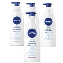 니베아 호주 Nivea Body Lotion 익스프레스 하이드레이션 48h 모이스처 바디로션 400ml, 4팩