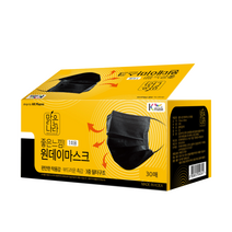 맑은나라 국산 좋은느낌 원데이마스크 30매 화이트/블랙, 화이트, 3통, 50개입