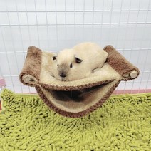 햄스터 따뜻한 해먹 부드럽고 편안한 더블 레이어 매달린 둥지 애완 동물 용품 글라이더 다람쥐 친칠라, 03 coffee S