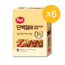 포스트 단백질바 10p, 500g, 6개