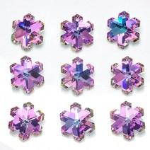 20Pcs 멀티 모양의 매력 크리스탈 하트 비즈 바이올렛 컬러 유리 구슬 펜던트 보석 쥬얼리 만들기 목걸이 귀걸이 DIY