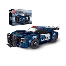 Mould King 27002 Mini Barricade Police car Building Kits MOC Blocks Set to Build Gift for /Adult Col