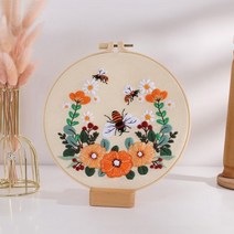 DIY 자수 키트 배터리 인쇄 패턴 초보자용 크로스 스티치 세트 바느질 후프 수제 예술 공예, NO HOOP kit, B