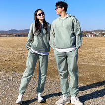 러브온타임 커플트레이닝 커플아노락 트레이닝세트 여자아노락 남자아노락 바람막이 세트