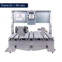 DIY 미니 cnc 프레임 3020 3040 6040 금속 cnc 라우터 조각 밀링 머신 프레임 키트 볼 스크류 3 축 4 축 5 축, 4 axis with motor+300X200mm