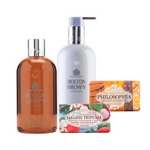몰튼브라운 헤븐리 진저릴리 배쓰 샤워젤 + 바디로션, 2개, 300ml