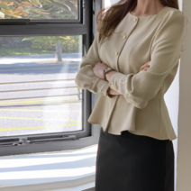 악녀일기 악녀일기 코즈니 페플럼 블라우스