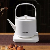 차량용전기포트 충전식 커피 포트 레트로 전기 주전자 304 스테인레스 스틸 빠른 끓임 작은 용량 차 주전자 단열 안전 보일러 800ml, WHITE