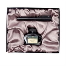 파버카스텔 만년필 라이팅크 병잉크세트, 블랙, F