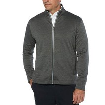 Callaway 남성용 골프 전체 지퍼 긴소매 와플 니트 플리스 재킷 그레이 L, Large, Castlerock Heather