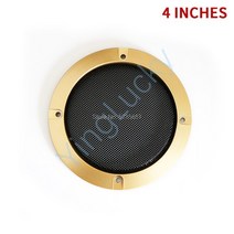 마이너스몰딩 pvc 천정 바닥 마감재 2 개 4 인치 스피커 커버 라운드 금속 메쉬 그릴 장식 아케, 04 2pcs golden