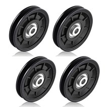 Topifare 4피스 90mm/3.5인치 나일론 베어링 풀리 휠 휠 체육관 장비 부품 케이블 머신용 범용 내마모성 Abration 및 차고 도어 시스템