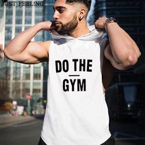 JUST FEEL!NG 1+1 여름 남성 민소매 후드 나시 티셔츠 헬스복 스포츠 농구 나시 면티 빅사이즈