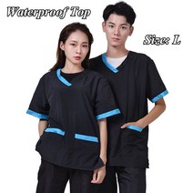 애완 동물 숍 GROOMER 작업 의류 방수 정전기 방지 옷 앞치마 개 고양이 미용 손질 작업복 G0921, Waterproof Top L