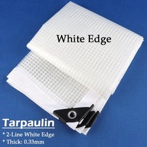 투명 천막 비닐 텐트 포차 바람막이 타포린 정원 식물 창고 따뜻한 그리드 방수 천 창, 0.33mm 흰색 가장자리, 5x6m