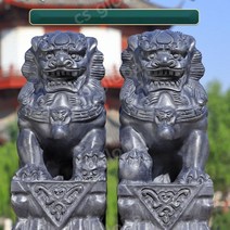 해태 해치 사자 상 석상 장식 액막이 풍수지리, 틸트 헤드 높이 20 길이 10 너비 8 쌍