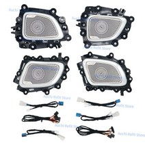 벤츠 송풍구 엠비언트 방향제 새로운 64 색 LED 금속 스피커 커버 메르세데스 벤츠 2022 C 클래스 W206 자동차 인테리어 앰비언트 라이트 오디오 장식 램프 Refit, Original 64 colors