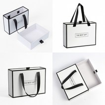 17/12.5CM 끈손잡이상자 흰색박스 손잡이종이박스 화이트상자 손잡이선물상자