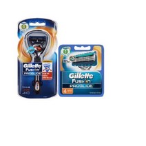 질레트 퓨전 프로글라이드 플렉스볼 면도기 + 매뉴얼 면도날 4p, 4세트