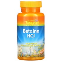 와와마켓 Thompson 다이제스티브 건강 관리 베타인 Betaine HCl 90정 1팩