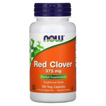 나우푸드 레드 클로버 붉은 토끼풀 375 mg 100 식물성 캡슐 redclover 허브, 1개, 기본