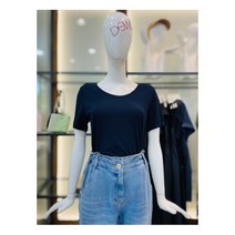 [듀엘] [W몰 ] 라운드 슬럽 티셔츠 L222PSM051