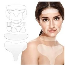 넥크림 목주름패치 재사용 가능한 실리콘 주름 방지 패치 얼굴 이마 목 눈 제거 스티커 패드 리프팅 마스크 테이프 18 개, [01] 18pcs
