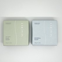 시크릿 블랙 머드 솝 머드비누 미네랄 마사지 솝 - 사해소금 무파라벤 피지제거 블랙헤드, 2종세트
