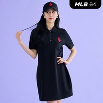 MLB 여성 하트 슬림핏 반팔 카라 원피스 보스턴 레드삭스 204901