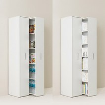 포더홈 세이버 슬라이딩 일반 만화 수납 책장, 4)높은 일반책장[좌형]_화이트화이트