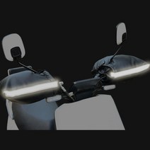 오토바이 전동 바이크 손잡이 털커버 핸드워머 안전반사 손토시 동호회 라이딩 스쿠터, 오토바이 가죽핸드워머글로브(블랙)