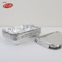 국산 일회용 은박지 도시락 용기 축소형 은박 포장 김밥 10개