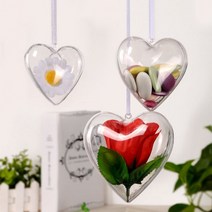 하트 투명공 플라스틱 캡슐 아크릴볼 선물용 파티 매장 전시회 꾸미기 디피용, 투명하트공-8cm