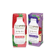 상하목장 유기농주스 3종 125ml x 12팩/사과오렌지케일/사과딸기케일/사과블루베리케일, 사과딸기케일4팩+사과블루베리케일8팩