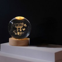 투명 유리 수정구슬 크리스탈 볼 6/8cm 우주 비행사 행성 글로브 3D 레이저 새겨진 태양계 공 LED 라이트베이스 천문학 선물 홈 장식, [02] 8cm, [11] 11