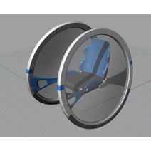 스쿠터 전동차 계단용 휠체어 노인 43 컨셉 이륜휠체어 관광차 전기차 rhino/C4D/3Dmax/Maya 모델