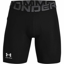 Under Armour 남성용 아머 히트기어 컴프레션 반바지 택시 (790)/블랙 L, Black (001)/Pitch Gray