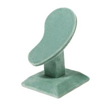 귀걸이 디스플레이 스탠드 쥬얼리 랙 액세서리 플란넬 귀 모양의 쥬얼리 스토리지 쥬얼리 쇼케이스는, 녹색, 7.5x7.5x11cm